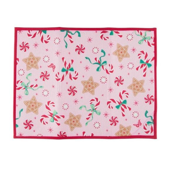 Dolly Parton Peppermint & Candy Cane Holiday Drying Mat - Picture 2 of 7